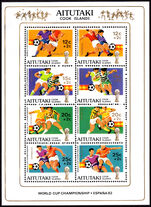 Aitutaki 1981 World Cup Football Championship souvenir sheet unmounted mint.