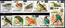 Aitutaki 1983 Bird provisional set unmounted mint.