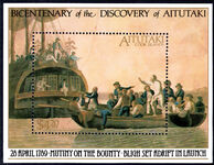 Aitutaki 1989 Bicentenary of Discovery of Aitutaki by Captain Bligh souvenir sheet unmounted mint.