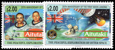 Aitutaki 1994 25th Anniversary of First Manned Moon Landing unmounted mint.