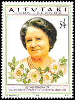 Aitutaki 1995 95th Birthday of Queen Elizabeth the Queen Mother unmounted mint.