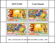 Aitutaki 1996 Centenary of Modern Olympic Games sheetlet unmounted mint.