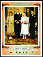 Aitutaki 1997 Golden Wedding of Queen Elizabeth and Prince Philip souvenir sheet unmounted mint.