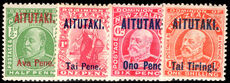 Aitutaki 1911-16 set lightly mounted mint.