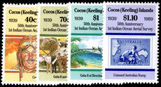 Cocos (Keeling) Islands 1989 50th Anniversary of First Indian Ocean Aerial Survey unmounted mint.