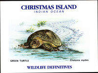 Christmas Island 1987 Wildlife original sheetlet in presentation folder unmounted mint.