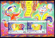 Christmas Island 1995 Chinese New Year. Year of the Pig souvenir sheet unmounted mint.