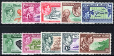 Pitcairn Islands 1940-51 set lightly mounted mint.