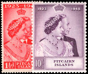 Pitcairn Islands 1949 Silver Wedding lightly mounted mint.
