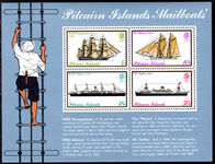 Pitcairn Islands 1975 Mailboats souvenir sheet unmounted mint.