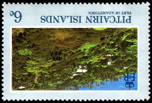 Pitcairn Islands 1981 6c Part of Adamstown inverted watermark unmounted mint.