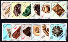 Angola 1970 Fossils and Minerals unmounted mint.