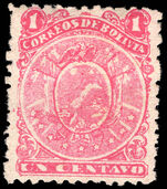 Bolivia 1893 1c rose litho mounted mint.