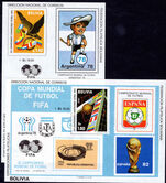 Bolivia 1980 Football World Cup Argentina souvenir sheet set unmounted mint.