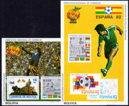 Bolivia 1981 Soccer World Cup 1982 souvenir sheet set unmounted mint.