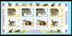 Tajikistan 1996 Wild Cats Booklet English unmounted mint.