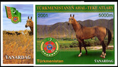 Turkmenistan 2001 Akhal-Teke Horses set of two souvenir sheets unmounted mint.