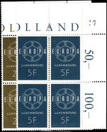 Luxembourg 1959 Europa unmounted mint blocks of 4.