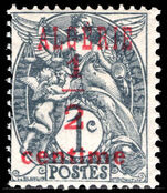 Algeria 1924-25 ½c on 1c slate lightly mounted mint.