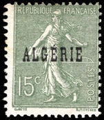 Algeria 1924-25 15c olive-green lightly mounted mint.