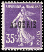 Algeria 1924-25 35c violet unmounted mint.