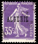 Algeria 1924-25 35c violet fine used.