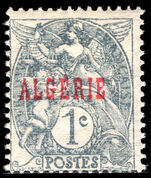 Algeria 1924-25 1c slate unmounted mint.