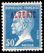 Algeria 1924-25 50c blue Pasteur lightly mounted mint.