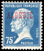 Algeria 1924-25 75c blue Pasteur lightly mounted mint.