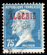 Algeria 1924-25 75c blue Pasteur fine used.