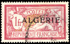 Algeria 1924-25 1f lake and yellow-green fine used.