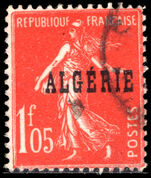 Algeria 1924-25 1f05 vermillion fine used.