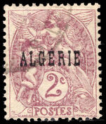 Algeria 1924-25 2c claret lightly mounted mint.