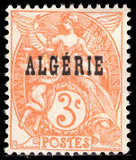 Algeria 1924-25 3c orange-red lightly mounted mint.