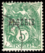 Algeria 1924-25 5c blue-green fine used.