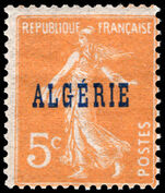 Algeria 1924-25 5c orange lightly mounted mint.