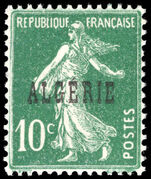 Algeria 1924-25 10c green lightly mounted mint.