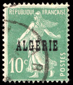 Algeria 1924-25 10c green fine used.