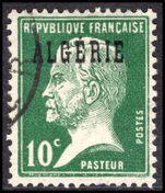 Algeria 1924-25 10c green Pasteur fine used.