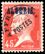 Algeria 1924-25 45c red Pasteur pre-obiterated with gum lightly mounted mint.
