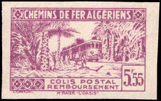 Algeria 1941-42 Remboursement 5f55 lilac imperf unmounted mint.