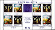 Moldova 1993 Europa. Contemporay Art sheetlet of 8 unmounted mint.