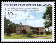 Malagasy 1988 20th Anniversary of National Posts and Telecommunications Institute unmounted mint.