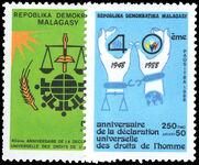 Malagasy 1988 40th Anniversary of Declaration of Human Rights unmounted mint.