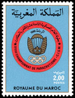 Morocco 1986 18th Parachute Championships unmounted mint.