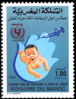 Morocco 1987 United Nations Childrens Fund Child Survival Campaign unmounted mint.
