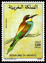 Morocco 1991 European Bee-eater unmounted mint.