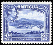 Antigua 1938-51 2½d deep ultramarine lightly mounted mint.