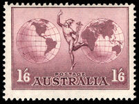 Australia 1948 1s6d Hermes chalky paper unmounted mint.