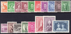 Australia 1937-49 set of values (mixed perfs) lightly mounted mint.